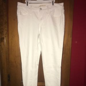 White Levi 535 Super Skinny Jeans